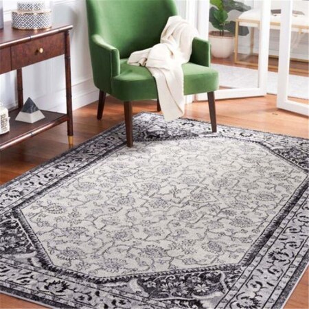 Safavieh 8 x 10 ft. Brentwood Transitional Power Loomed Rectangle Rug Black & Ivory BNT853Z-8